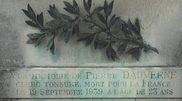 Plaque avec palme de Pierre Dauverne