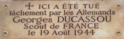 Plaque Georges Ducassou à la gare de Lyon
