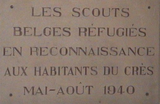 Plaque Hommage des scouts belges